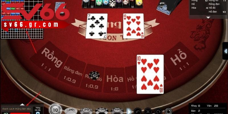 Game bài rồng hổ - Tựa game casino hấp dẫn thu hút hội viên 3 Xác định thắng thua trong game bài rồng hổ dựa trên giá trị của lá bài
